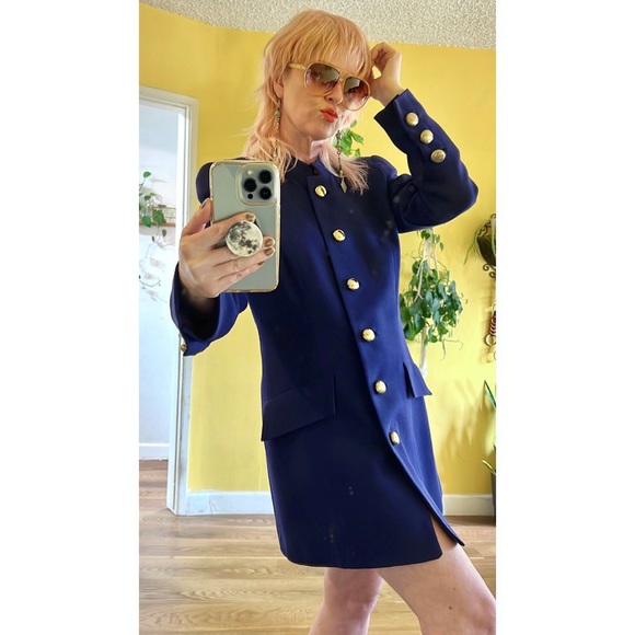 Vintage Mod Mini Dress Long Sleeve Jacket - Picture 4 of 10